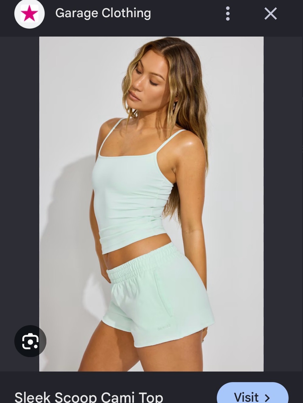 Sleek Scoop Neck Garage Tank Top (Light Teal Color) MEDIUM